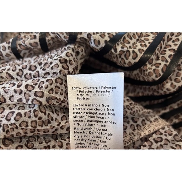 Patrizia Pepe Pleated Midi Skirt Women's Size 42 or US 6 Animal Print Striped - Picture 5 of 5